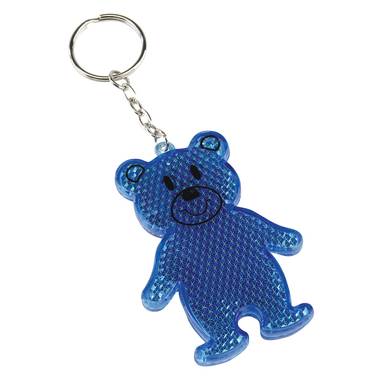 BOBO Reflexný prívesok na kľúče v tvare medvedíka, modrá